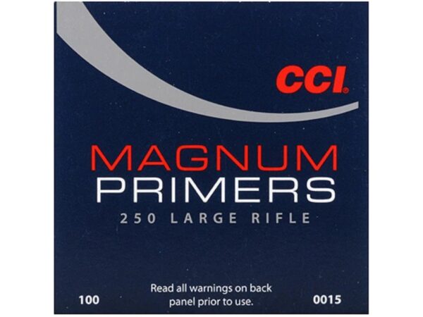 CCI Large Rifle Magnum Primers #250 Box of 1000 (10 Trays of 100)